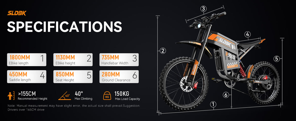 SLDBK R9000 Electric Dirt Bike